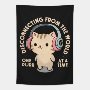 One purr at a time. Dark Edition Tapestry