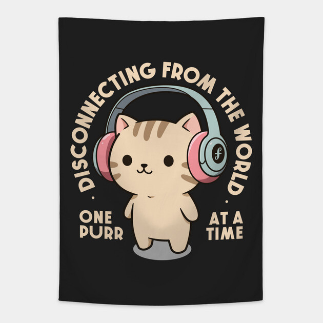 One purr at a time. Dark Edition Tapestry by filiposwear