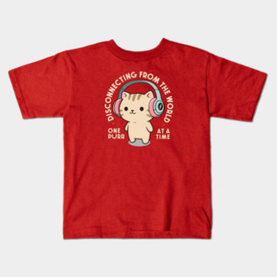 One purr at a time. Dark Edition Kids T-Shirt