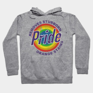 Pride Removes Stubborn Orange Stains Pride Month LGBTQ Retro Distressed Hoodie