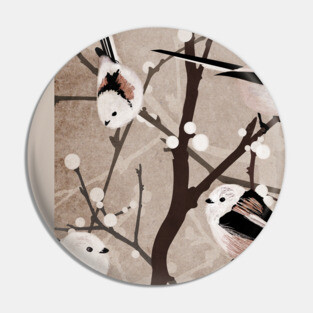 Long Tailed Birds Pin