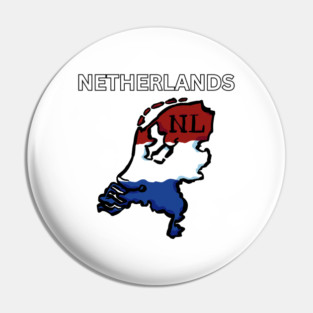 Netherlands Flag Map Pin