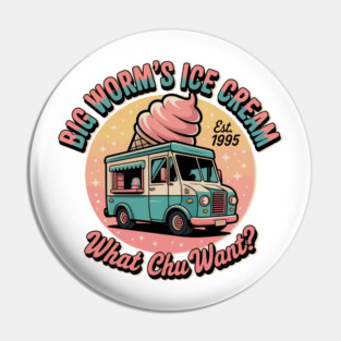 Big Worm Ice Cream Pin