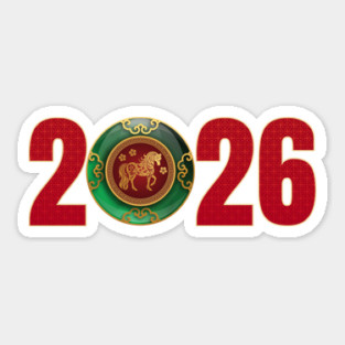 2026 Jade Chinese New Year of the Horse Sticker