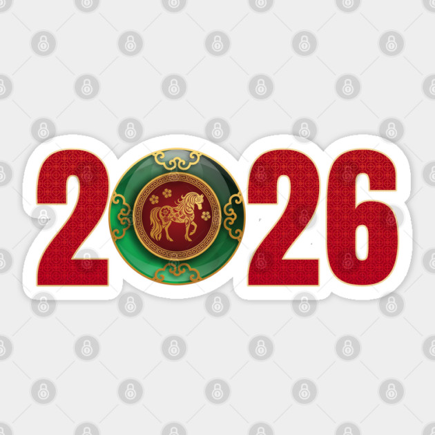 2026 Jade Chinese New Year of the Horse Sticker by HolidayBug