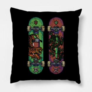 Skate & Bake – Tiger vs Dragon Edition Pillow