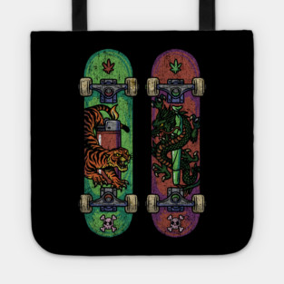Skate & Bake – Tiger vs Dragon Edition Tote