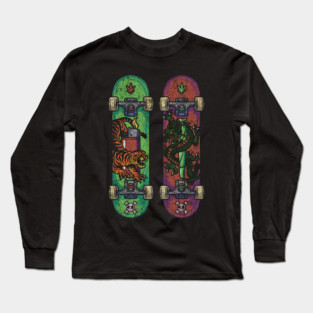 Skate & Bake – Tiger vs Dragon Edition Long Sleeve T-Shirt
