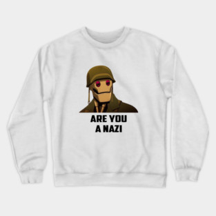G.I. Robot black letter - Gi Robot Are you a HAZI? Crewneck Sweatshirt
