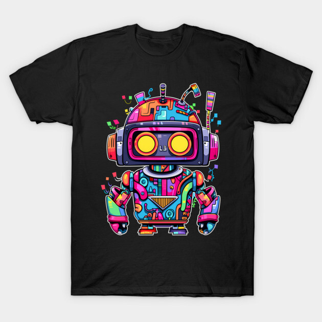 Rainbow Robot T-Shirt by Atomic Prophet