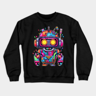 Rainbow Robot Crewneck Sweatshirt