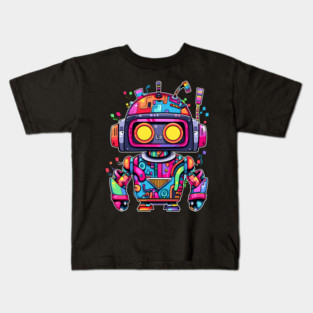 Rainbow Robot Kids T-Shirt