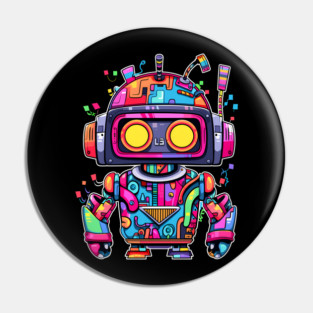 Rainbow Robot Pin