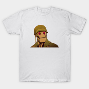 G.I. Robot black letter, gi robot dc comics T-Shirt