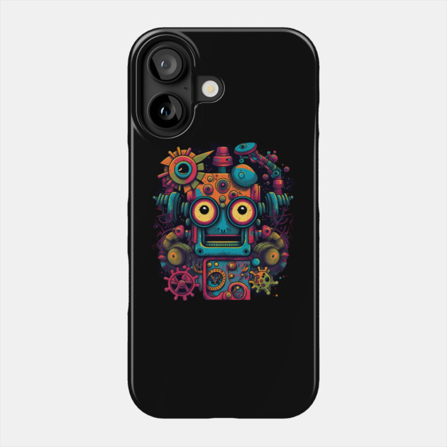 Funky Cool Robot Phone Case by Atomic Prophet