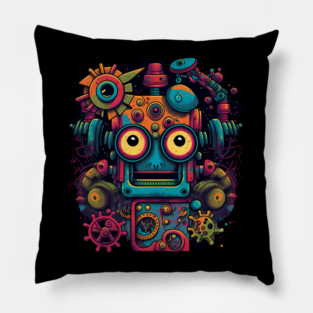 Funky Cool Robot Pillow