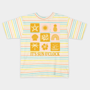 It's Sun O'Clock Summer themed Design Kids T-Shirt