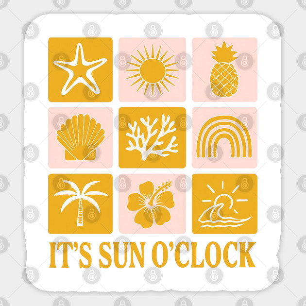 It's Sun O'Clock Summer themed Design Sticker by TurnEffect