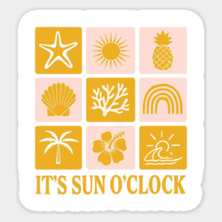 It's Sun O'Clock Summer themed Design Magnet