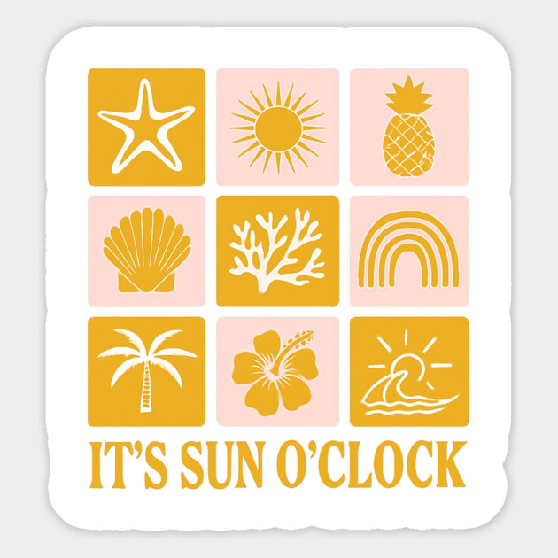 It's Sun O'Clock Summer themed Design Magnet by TurnEffect