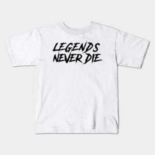 black juice legends never die wrld logo Kids T-Shirt