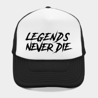 black juice legends never die wrld logo Hat