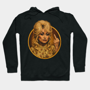 Dolly Parton Flipping The Bird Vintage HD Classic Hoodie