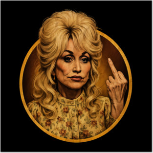 Dolly Parton Flipping The Bird Vintage HD Classic Posters and Art