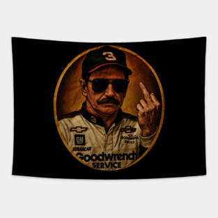 Dale Earnhardt Flipping The Bird Vintage HD Classic Tapestry