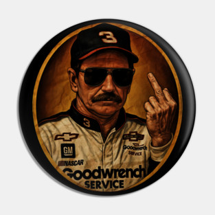 Dale Earnhardt Flipping The Bird Vintage HD Classic Pin