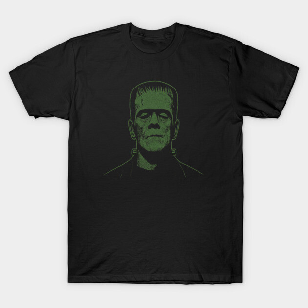 Frankenstein’s Monster – Monsters Unchained Silhouette Tee T-Shirt by Theme Park Life