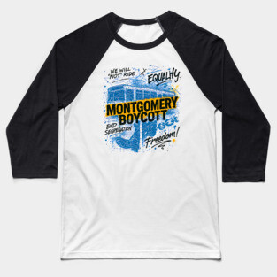 Montgomery Bus Boycott Baseball T-Shirt
