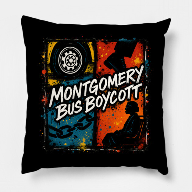 The Montgomery Bus Boycott Pillow by UrbanLifeApparel