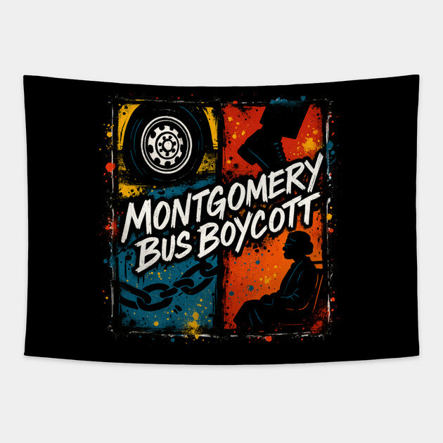 The Montgomery Bus Boycott Tapestry by UrbanLifeApparel