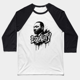 MLK Street Art Baseball T-Shirt