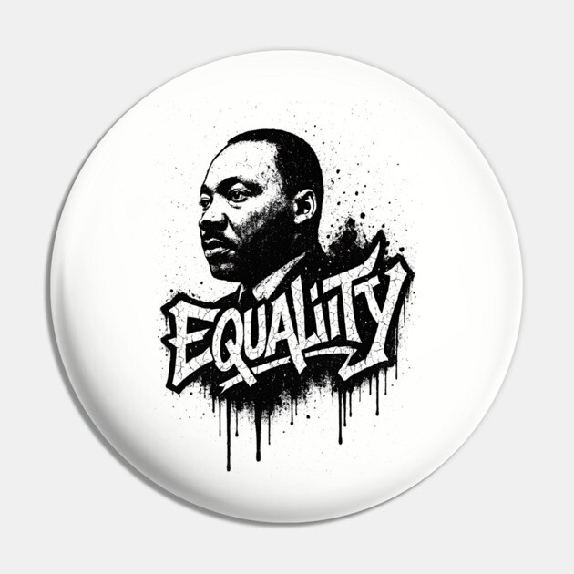 MLK Street Art Pin by UrbanLifeApparel