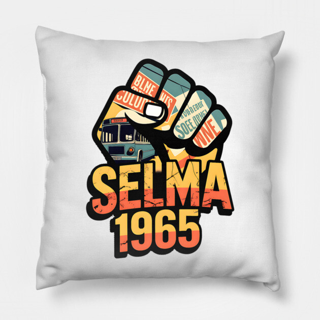 Selma Alabama Marches Pillow by UrbanLifeApparel