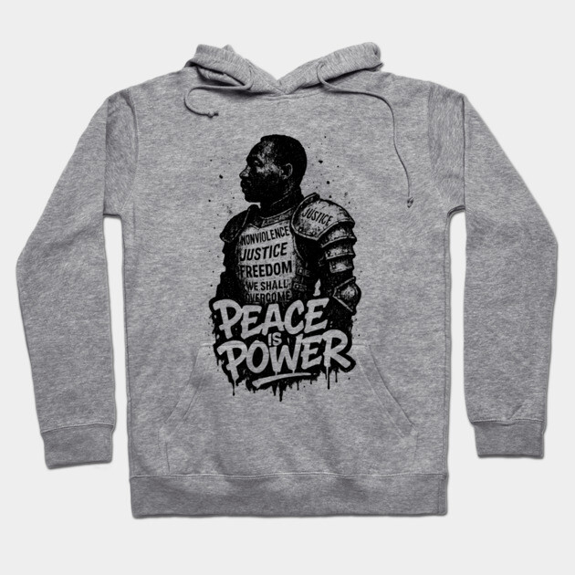 MLK: Peace is Power Street-Style Hoodie by UrbanLifeApparel