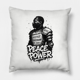 MLK: Peace is Power Street-Style Pillow