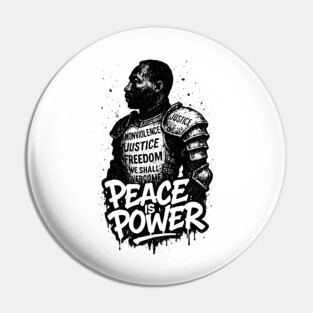 MLK: Peace is Power Street-Style Pin