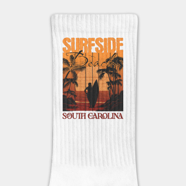 Surf Side Beach South Carolina Family Resort Surfing Distressed Design by Joaddo