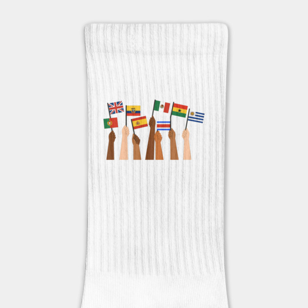 Hands Holding Flags of the World - Unity and Diversity Design by ArtistTee ⭐⭐⭐⭐⭐