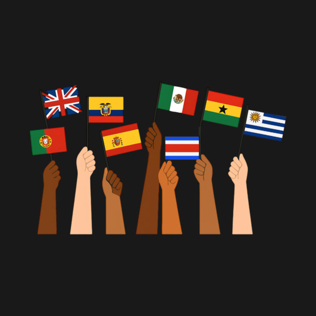 Hands Holding Flags of the World - Unity and Diversity Design by ArtistTee ⭐⭐⭐⭐⭐