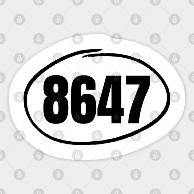 8647 Sticker by Creatifly Graphic Tees