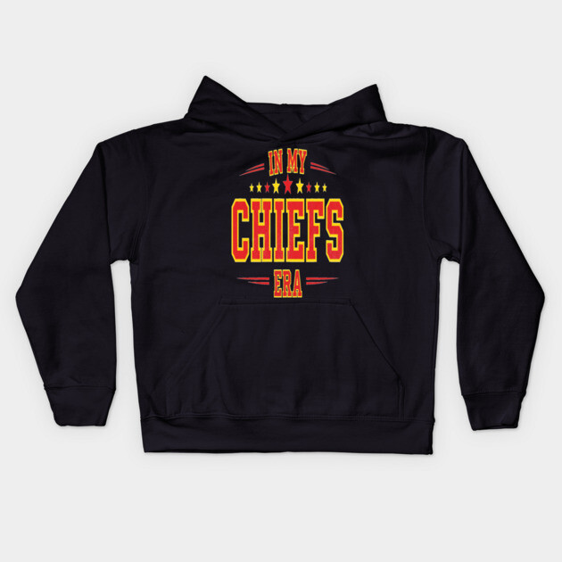 Retro In My Chiefs Era Kids Hoodie by OUTFITPAW