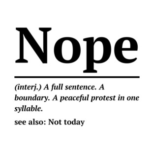 nope definition Posters and Art