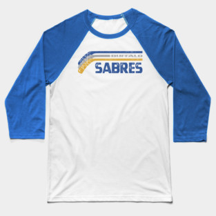 Buffalo Sabres Stick Lines Baseball T-Shirt