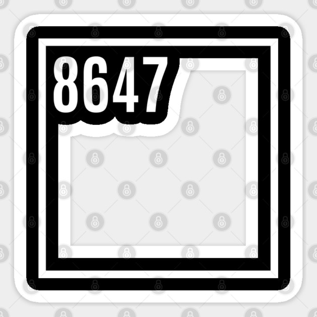 8647 Sticker by Creatifly Graphic Tees