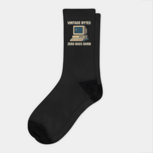 Old Computer PC Vintage Bytes Zero Bugs Given Socks