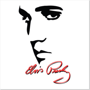 elvis presley siluet Posters and Art